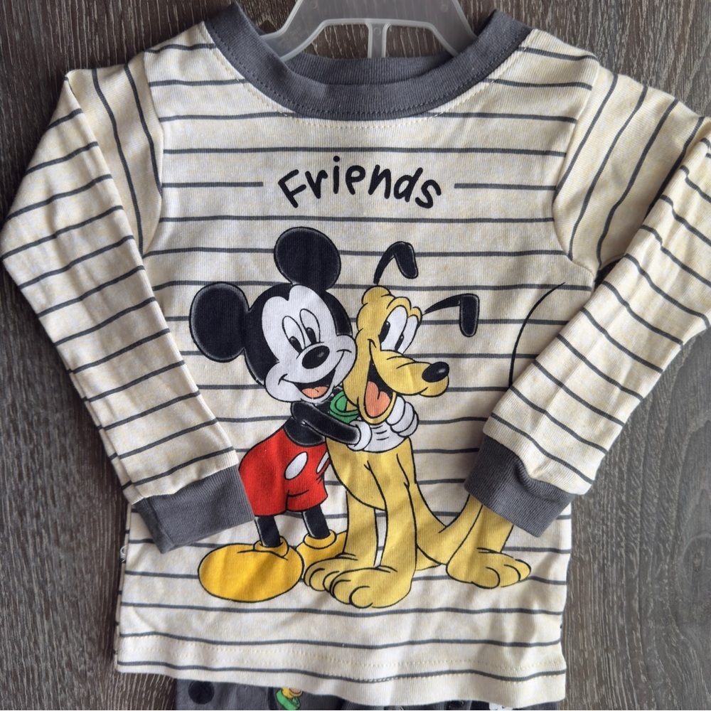 Disney Baby Mickey Mouse and Friends Pajama Set Size 12 Months New Without Tags - Picture 2 of 5